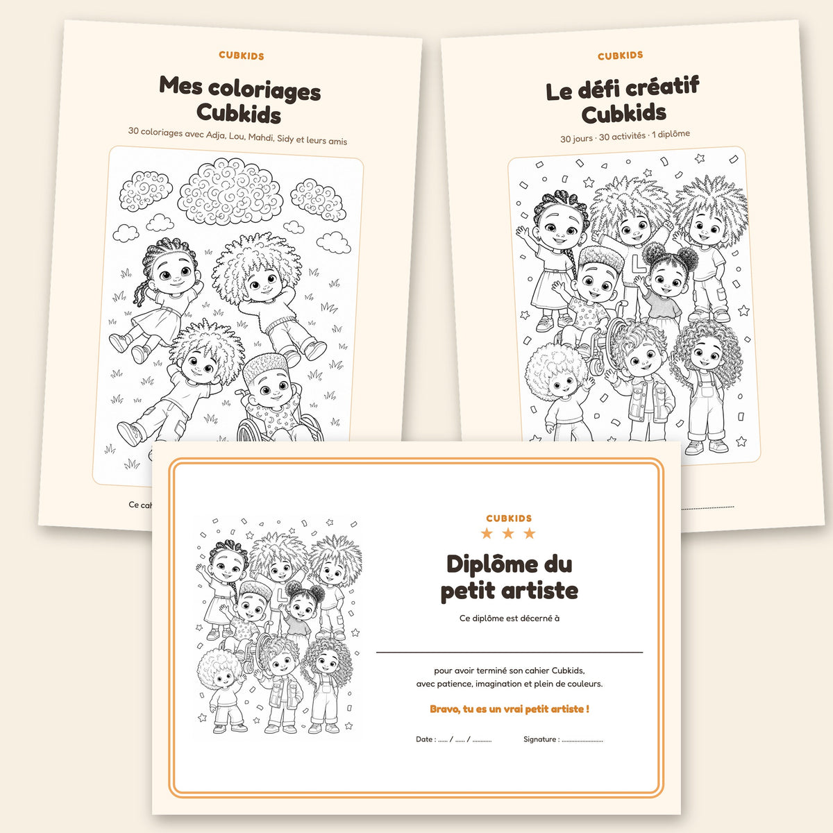 Le grand pack créatif Cubkids : coloriages + défi 30 jours