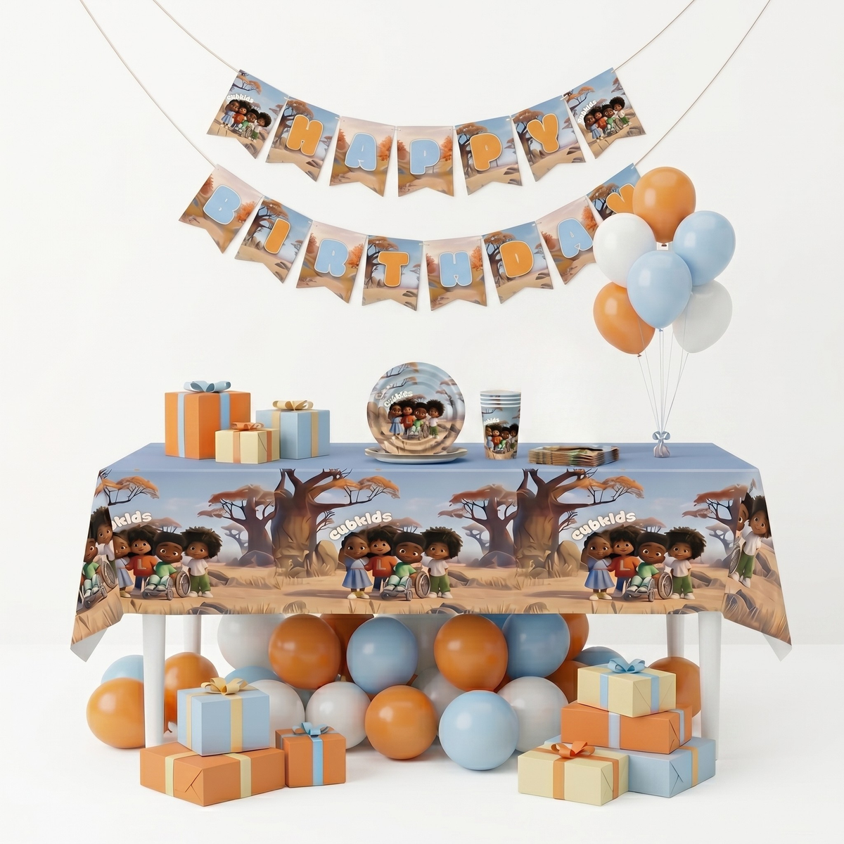 Pack Anniversaire CUBKIDS - 82 Pièces Tout Inclus pour 10 Invités (Édition limitée)